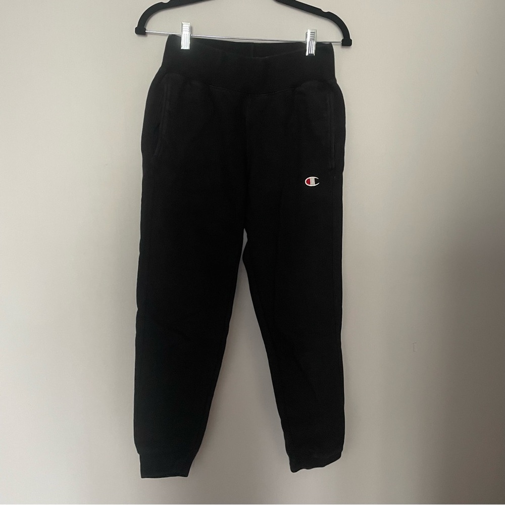 Champion Reverse Weave Black Jogger Pants